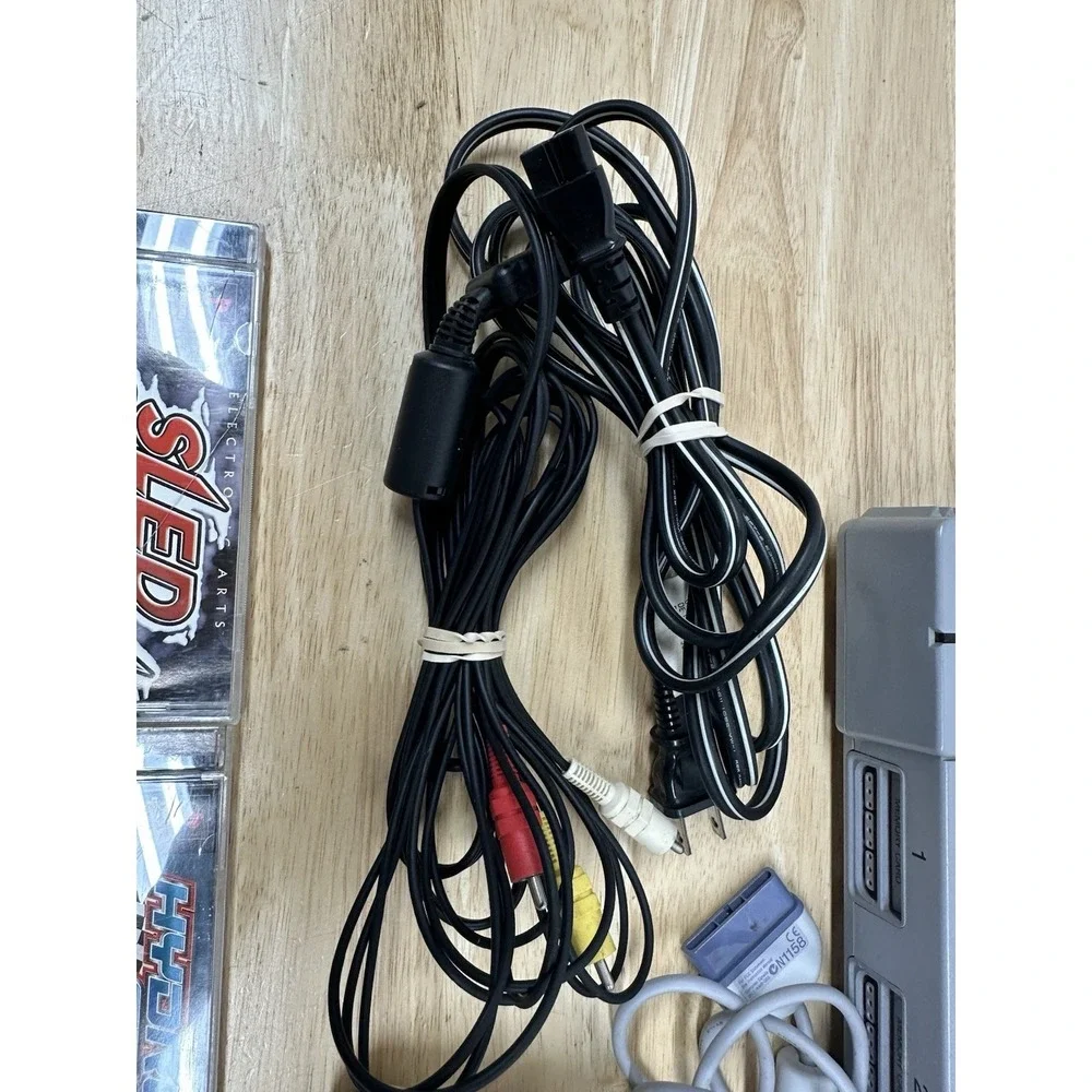 Sony PlayStation 1 PS1 Console SCPH-9001 Working Controller Wires 3 Games